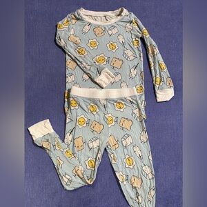Little Sleepies Blue Breakfastt Buddies 2 Piece Size 2T